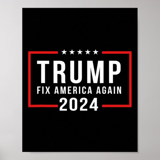 Poster 2024 Réparez l'Amérique Donald Trump 2024 (Devant)