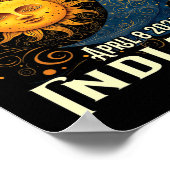 Poster 2024 Solaire Eclipse Totalité Céleste Événement So (Coin)
