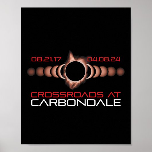 Poster 2024 Solar Eclipse Carbondale Illinois (Devant)