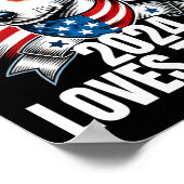 Poster 2024 Terrier Chien Usa Drapeau Même Mon Chien Aime (Coin)