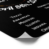 Poster 2024 Total Eclipse Darkness Falls à nouveau (Coin)