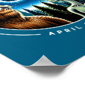 Poster 2024 Total Solar Eclipse Funny Bigfoot Alien April (Coin)