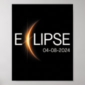 Poster 2024 Totalité Eclipse Solar 2024 (Devant)