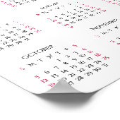 Poster 2025 Année complète Accueil Bureau Calendrier annu (Coin)