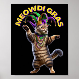 Poster 2025 Matching Hommes Femmes Drôle Meowdi Gras Chat