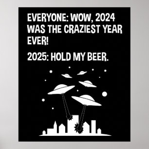 Poster 2025 Tenez ma bière Jour de l'An