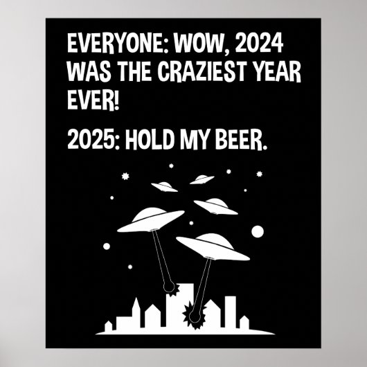Poster 2025 Tenez ma bière Jour de l'An (Devant)