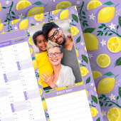 Poster 2026 Année Photo Planner Lilac Avec Citrons