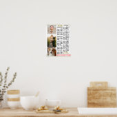 Poster 2026 Calendar Blush Pink Gold Family Photo Collage (Cuisine)