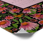 Poster 2026 Calendar Full Year Cone Flowers (Coin)