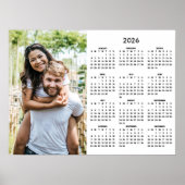 Poster 2026 Calendar Modern Simple Photo (Devant)