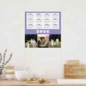 Poster 2026 Calendar with Purple Background (Cuisine)