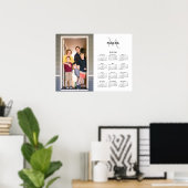 Poster 2026 Calendrier personnalisé Nom du monogramme pho (Bureau à domicile)