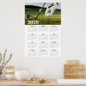 Poster 2026 Golf Calendar with Tee-Off Photography (Cuisine)