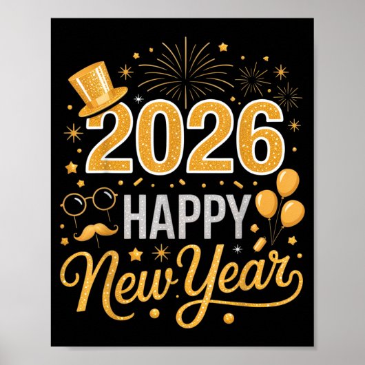 Poster 2026 Happy New Year Celebration For Party Enthusia (Devant)