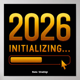 Poster 2026 Initialisation Or Progressif Or Futuriste Dor
