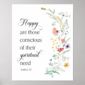 Poster 2026 JW Année Texte avec fleurs de printemps Matth (Devant)