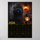 Poster 2026 Komondor with Lanterns and Books Calendar (Devant)