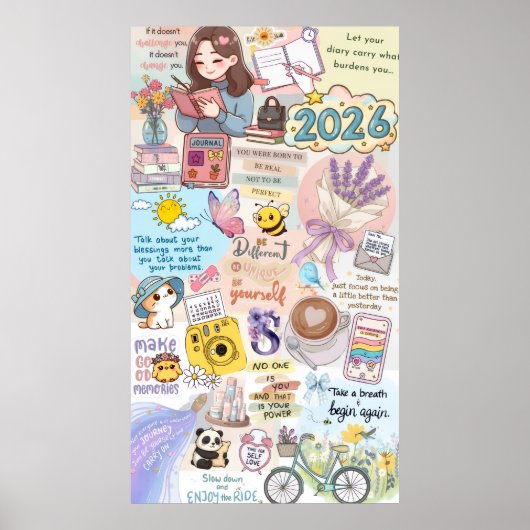 Poster 2026 Vision Board Collage (Devant)