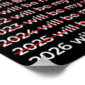 Poster 2026 Will Be My Year Motivational Funny New Year 2 (Coin)