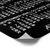 Poster 2026 Year Monthly Calendar Black Custom 3 Photos (Coin)