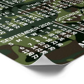 Poster 2026 Year Monthly Calendar Camouflage Add 3 Photos (Coin)