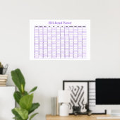 Poster 2026 Year-to-View Wall Planner Calendar  (Bureau à domicile)