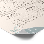 Poster 2027 Abstract Shape Boho Aesthetic Beige Calendar (Coin)