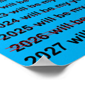 Poster 2027 sera l'année drôle de résolution de Nouvel An (Coin)