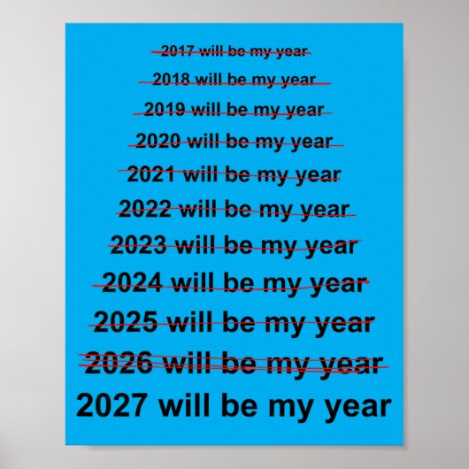 Poster 2027 sera l'année drôle de résolution de Nouvel An (Devant)