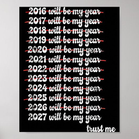 Poster 2027 Will Be My Year Procrastination New Year Reso (Devant)