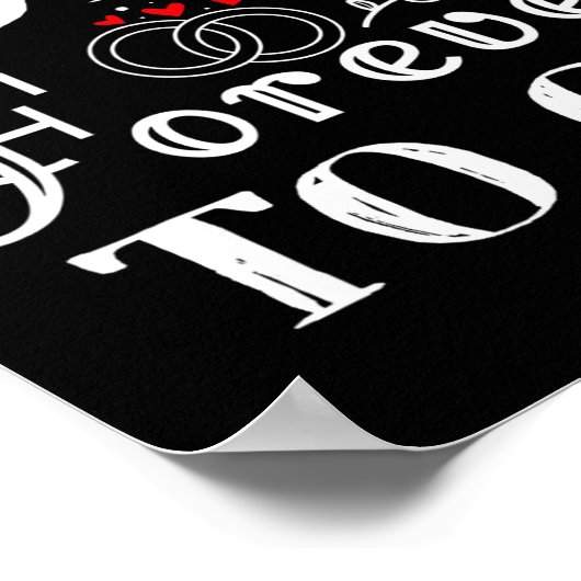 Poster 20 Ans À Partir Pour Toujours Couple 20E Mariage A (Coin)