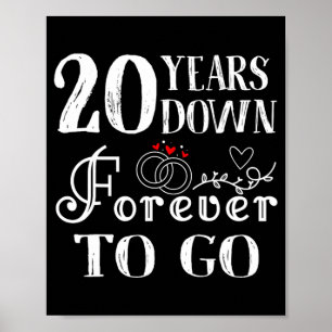 Poster 20 Ans À Partir Pour Toujours Couple 20E Mariage A