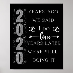 Poster 20 ans de mariage. Nous avons dit oui. Nous sommes