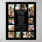 Poster 20 ans mariage anniversaire photo collage modifiab (Devant)