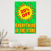 POSTER 20 % DE LA POSTE DE VENTE AU DÉTAIL (Cuisine)