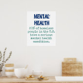 Poster 20% Des Sans-Abri - Cot De Santé Mentale (Cuisine)