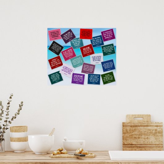 Poster 20 devis de volley-ball en couleur (Cuisine)