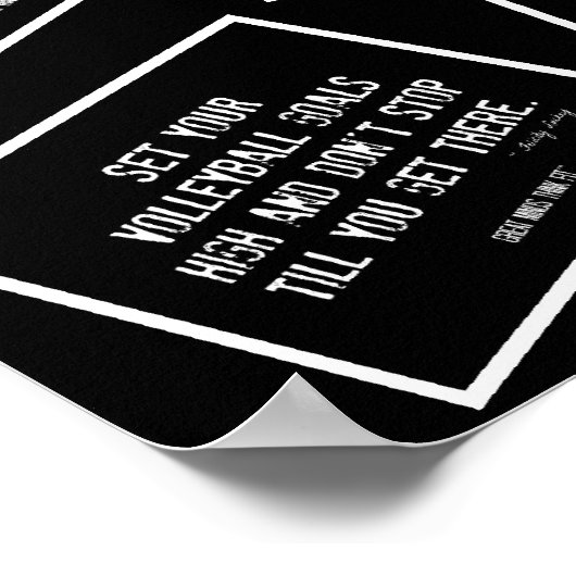 Poster 20 devis de volley-ball en noir et blanc (Coin)