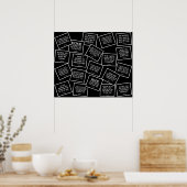 Poster 20 devis de volley-ball en noir et blanc (Cuisine)