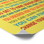 Poster 20 raisons d'aimer les livres de lecture (Coin)