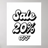 Poster 20% Signe de vente, 20% Promo Signe, Vente importa (Devant)