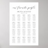 Poster 20 Tables Notre plan de table de nos personnes pré (Devant)