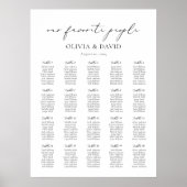 Poster 20 Tables Plan de table simple pour nos personnes (Devant)