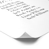 Poster 20 Tables Plan de table simple pour nos personnes (Coin)