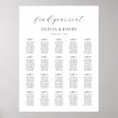 Poster 20 Tables Trouvez Simplement Votre Siège Carte De  (Devant)