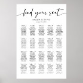 Poster 20 Tables Trouvez Votre Place Plan de Table (Devant)