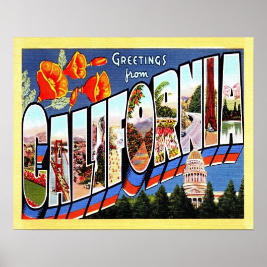 Poster 20 x 16 Salutations de Californie (Devant)