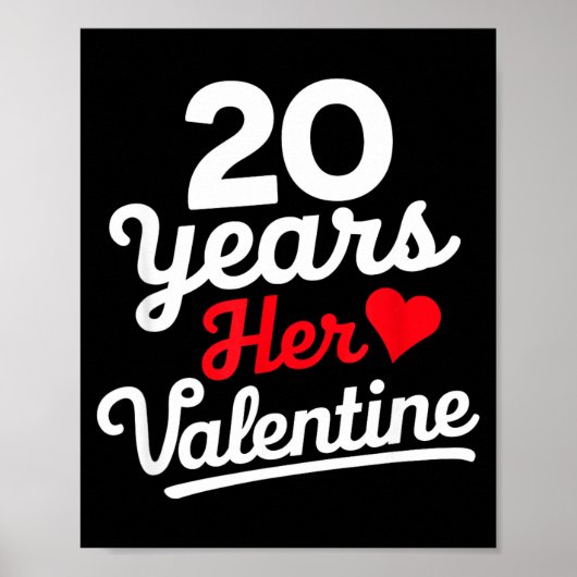 Poster 20 Years Her Valentine _ Anniversary Couples Valen (Devant)