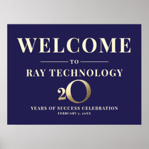Poster 20e anniversaire d'Affiche de bienvenue